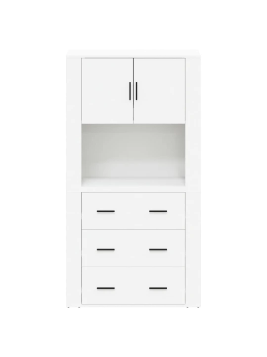 Skříň highboard bílá kompozitní dřevo