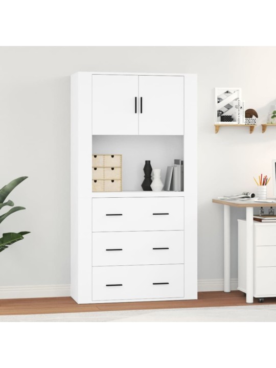 Skříň highboard bílá kompozitní dřevo