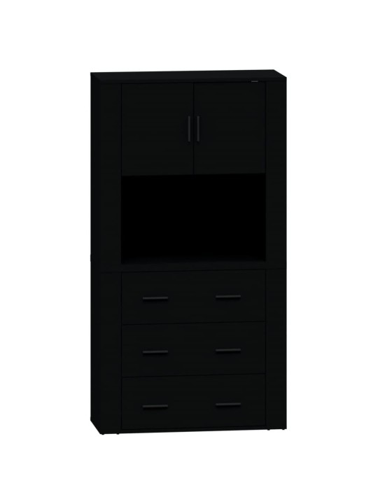 Skříň highboard černá kompozitní dřevo