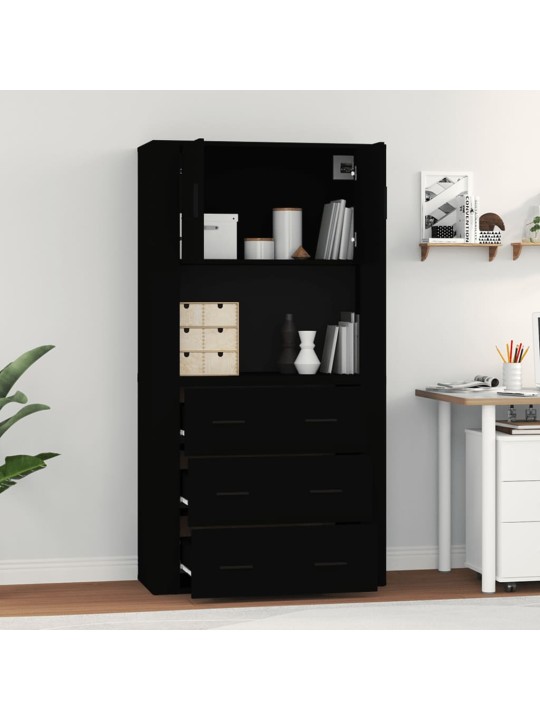 Skříň highboard černá kompozitní dřevo