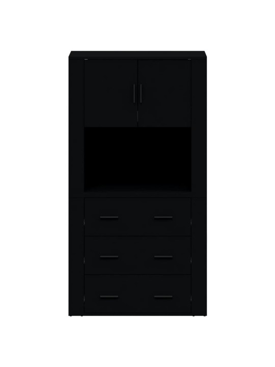 Skříň highboard černá kompozitní dřevo