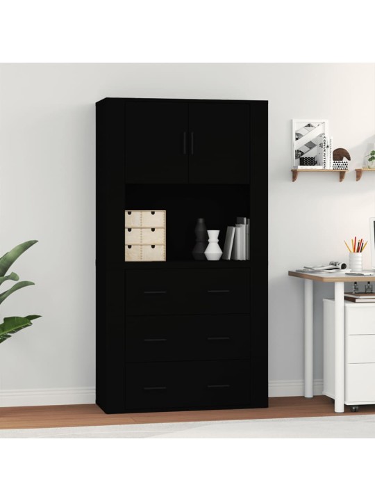 Skříň highboard černá kompozitní dřevo