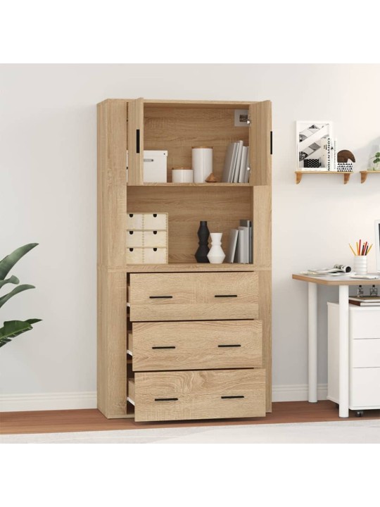 Skříň highboard dub sonoma kompozitní dřevo