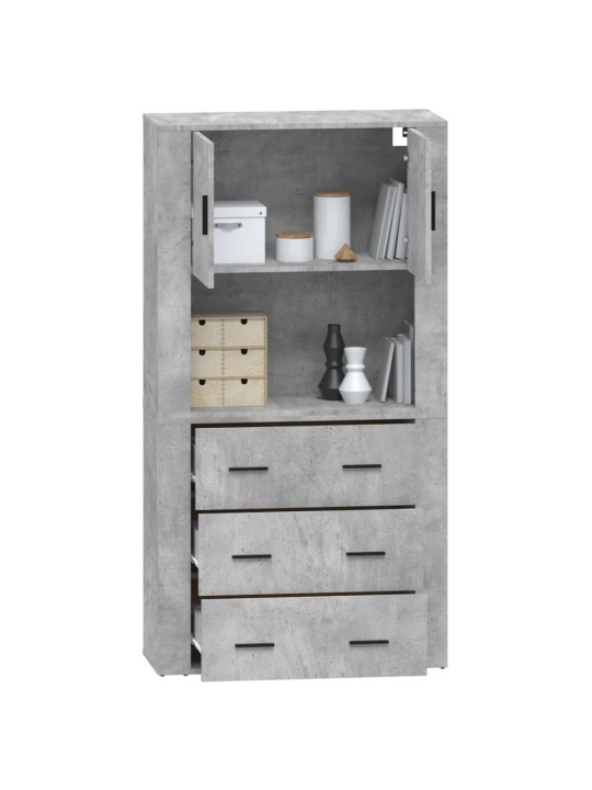 Skříň highboard betonově šedá kompozitní dřevo