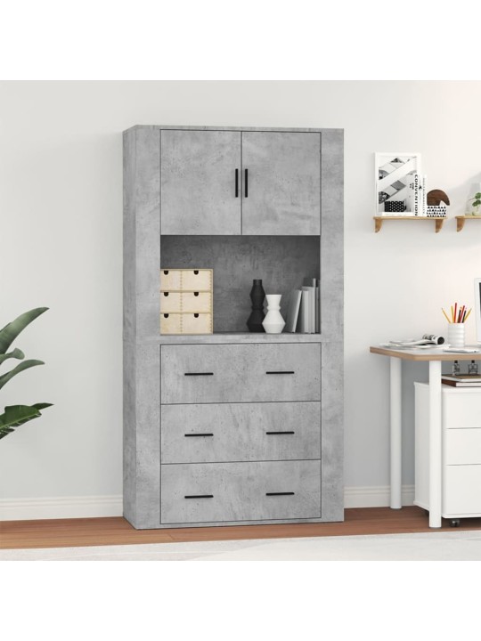 Skříň highboard betonově šedá kompozitní dřevo