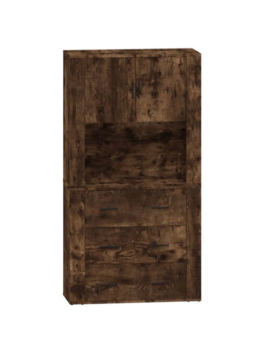 Skříň highboard kouřový dub kompozitní dřevo