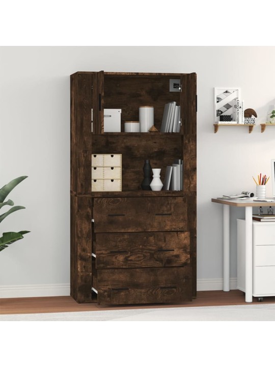 Skříň highboard kouřový dub kompozitní dřevo