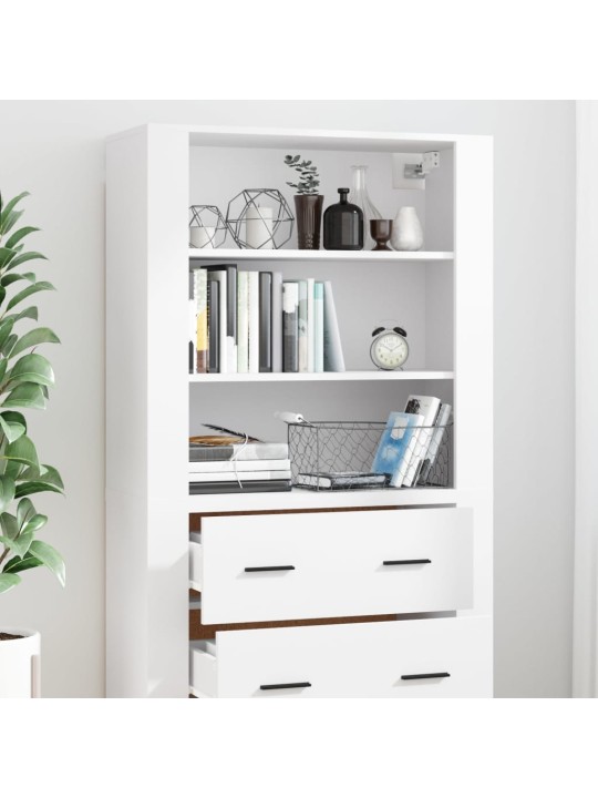 Skříň highboard bílá kompozitní dřevo