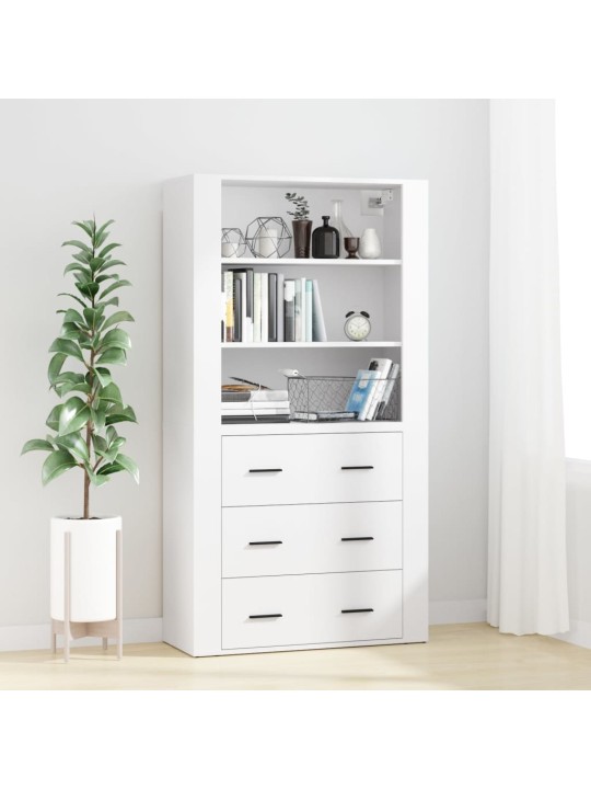 Skříň highboard bílá kompozitní dřevo