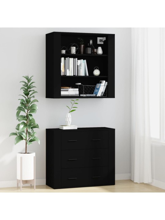 Skříň highboard černá kompozitní dřevo