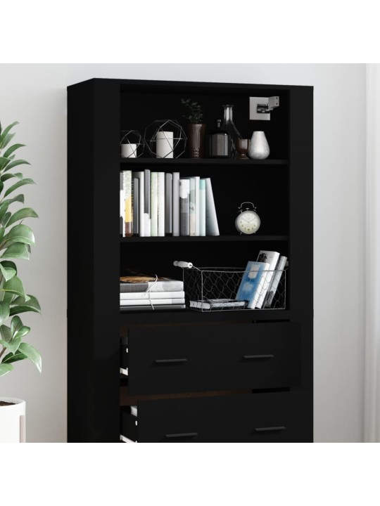 Skříň highboard černá kompozitní dřevo