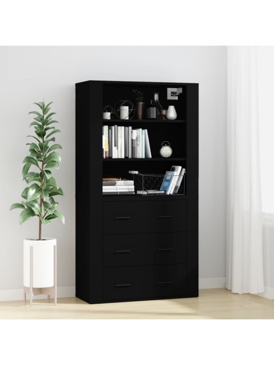 Skříň highboard černá kompozitní dřevo