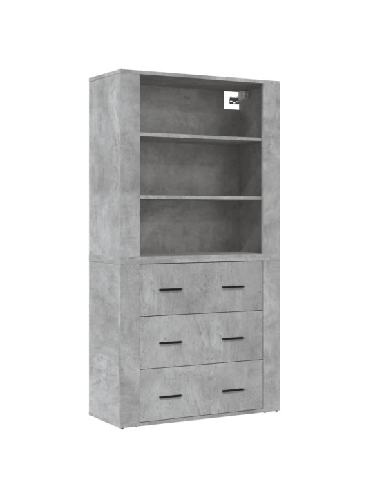 Skříň highboard betonově šedá kompozitní dřevo