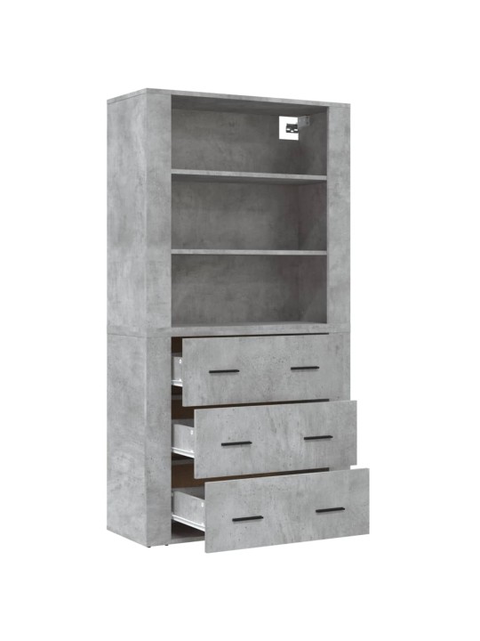 Skříň highboard betonově šedá kompozitní dřevo
