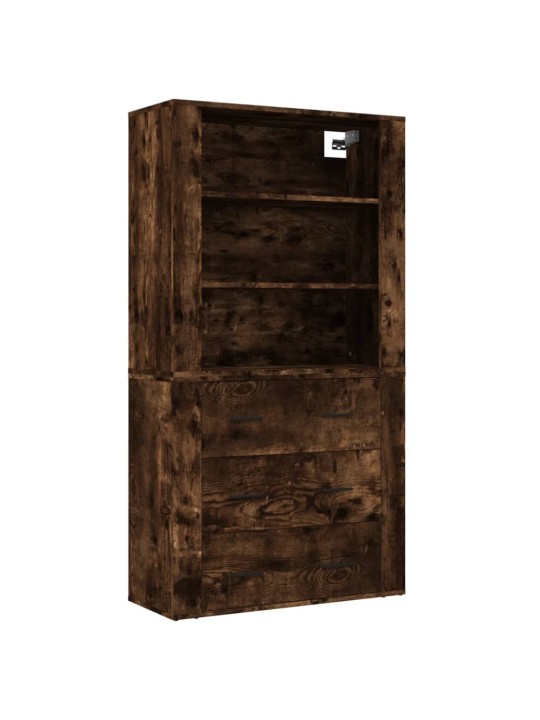 Skříň highboard kouřový dub kompozitní dřevo