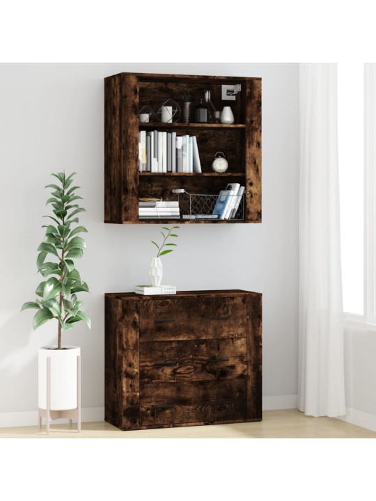 Skříň highboard kouřový dub kompozitní dřevo