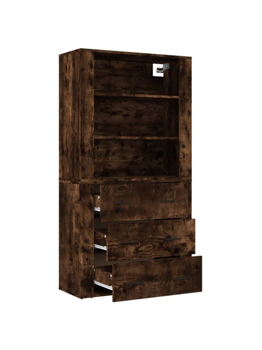 Skříň highboard kouřový dub kompozitní dřevo