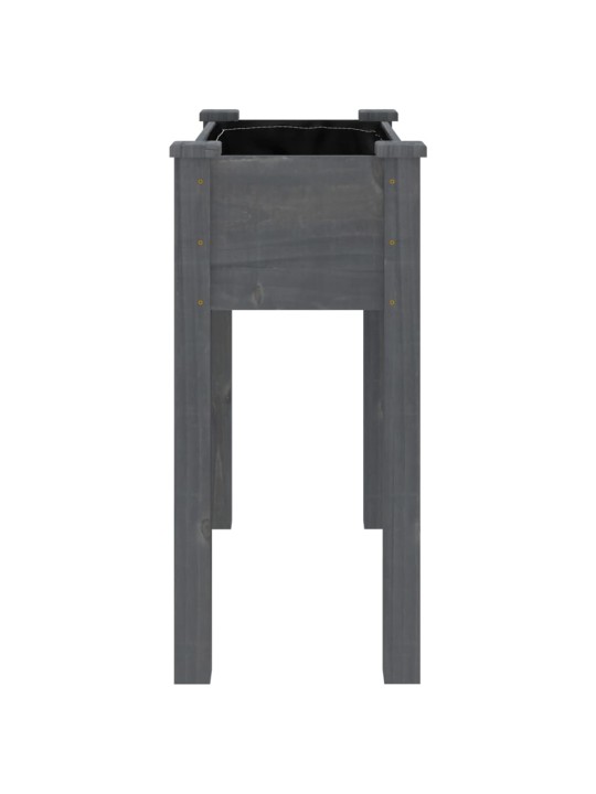 Truhlík s vložkou šedý 71 x 37 x 76 cm masivní jedlové dřevo