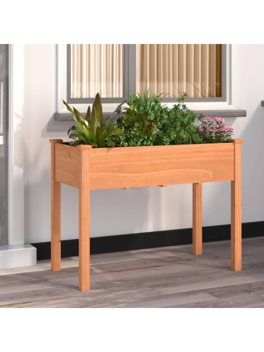 Truhlík s vložkou hnědý 118 x 59 x 76 cm masivní jedlové dřevo