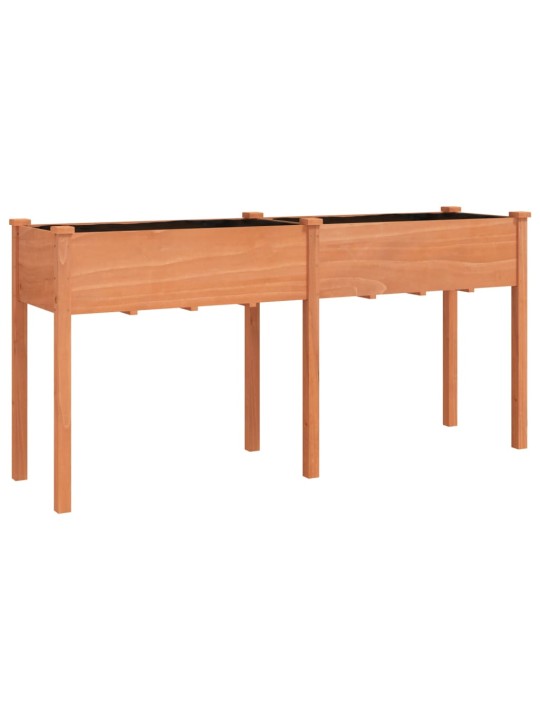 Truhlík s vložkou hnědý 161 x 45 x 76 cm masivní jedlové dřevo