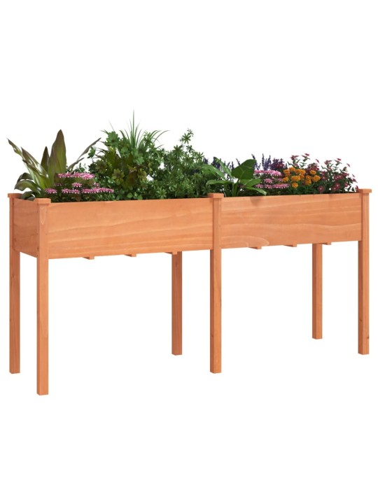 Truhlík s vložkou hnědý 161 x 45 x 76 cm masivní jedlové dřevo