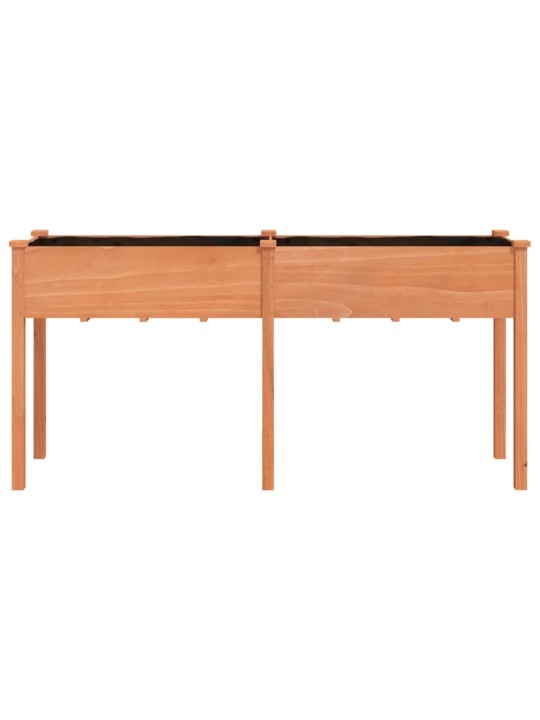 Truhlík s vložkou hnědý 161 x 45 x 76 cm masivní jedlové dřevo