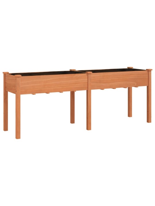 Truhlík s vložkou hnědý 203 x 53 x 76 cm masivní jedlové dřevo