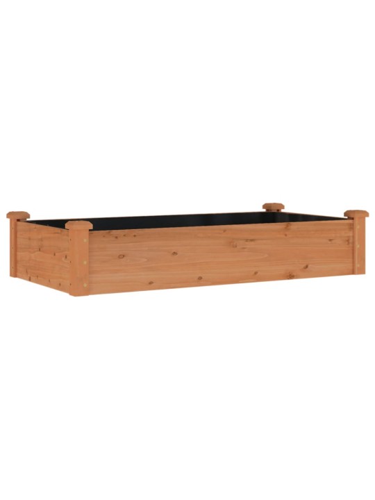 Zahradní vyvýšený záhon s vložkou hnědý 120x60x25cm masiv jedle