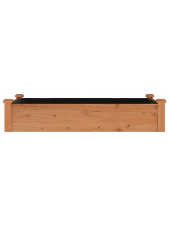 Zahradní vyvýšený záhon s vložkou hnědý 120x60x25cm masiv jedle
