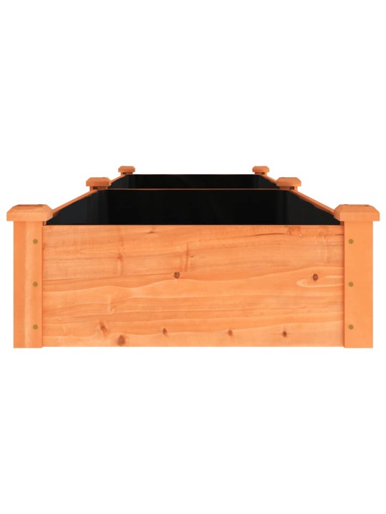 Zahradní vyvýšený záhon s vložkou hnědý 240x60x25cm masiv jedle