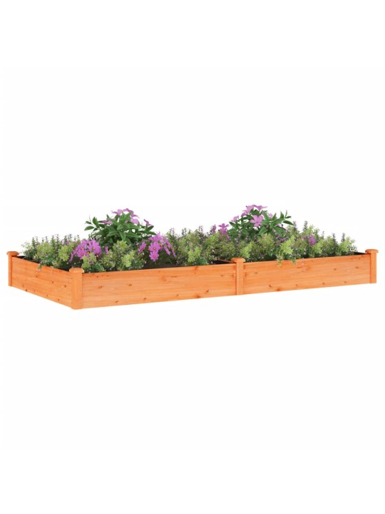 Zahradní vyvýšený záhon s vložkou hnědý 240x120x25 cm jedle