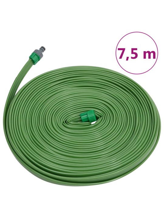 Zavlažovací hadice se 3 trubkami zelená 7,5 m PVC