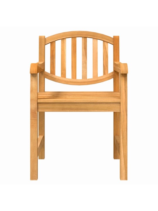 Zahradní židle 2 ks 58 x 59 x 88 cm masivní teakové dřevo