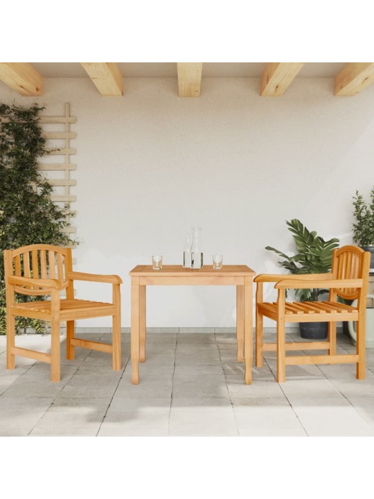 Zahradní židle 2 ks 58 x 59 x 88 cm masivní teakové dřevo