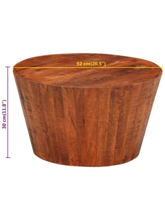 Konferenční stolek ø 52x30 cm masivní hrubé mangovníkové dřevo