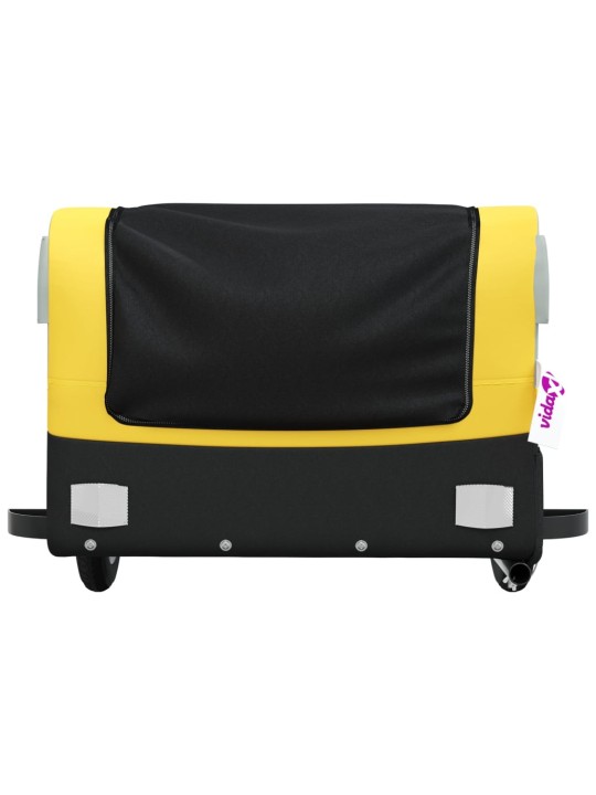 Vozík za kolo černý a žlutý 30 kg železo