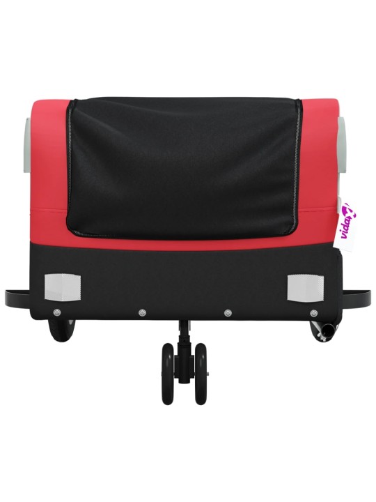 Vozík za kolo černý a červený 30 kg železo