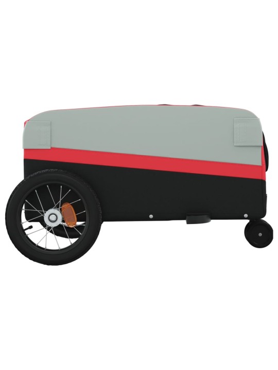 Vozík za kolo černý a červený 30 kg železo