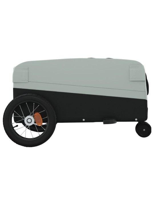 Vozík za kolo černý a šedý 30 kg železo