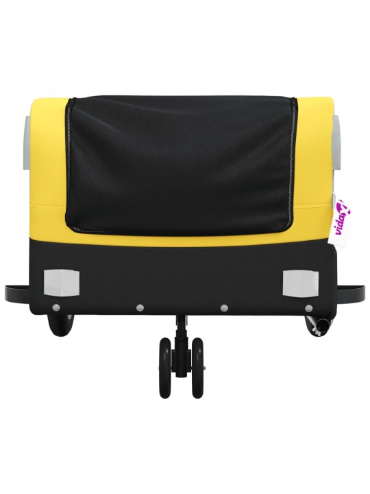 Vozík za kolo černý a žlutý 30 kg železo