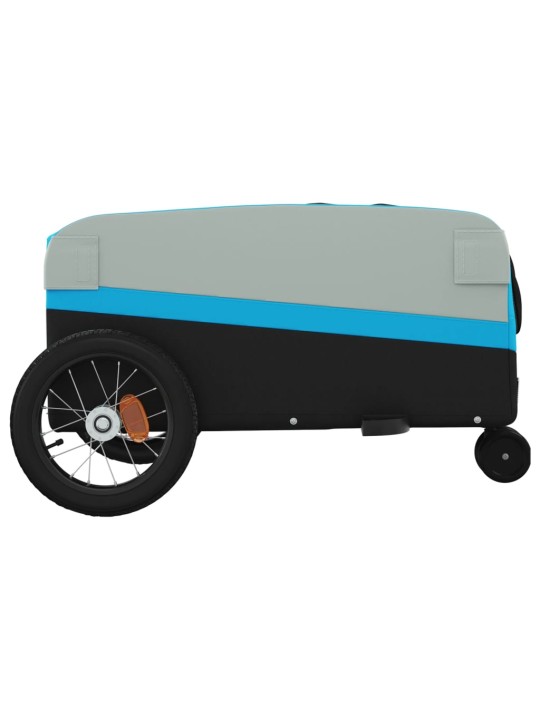 Vozík za kolo černý a modrý 30 kg železo
