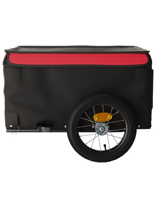 Vozík za kolo černý a červený 30 kg železo