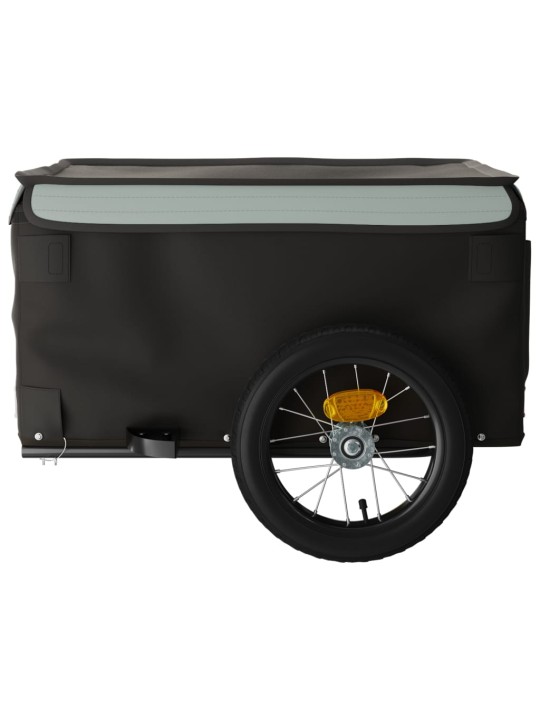 Vozík za kolo černý a šedý 30 kg železo