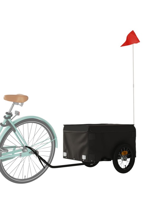 Vozík za kolo černý 30 kg železo