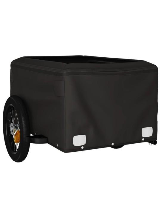 Vozík za kolo černý a zelený 30 kg železo