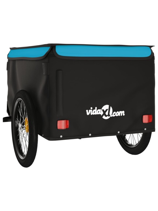 Vozík za kolo černý a modrý 45 kg železo