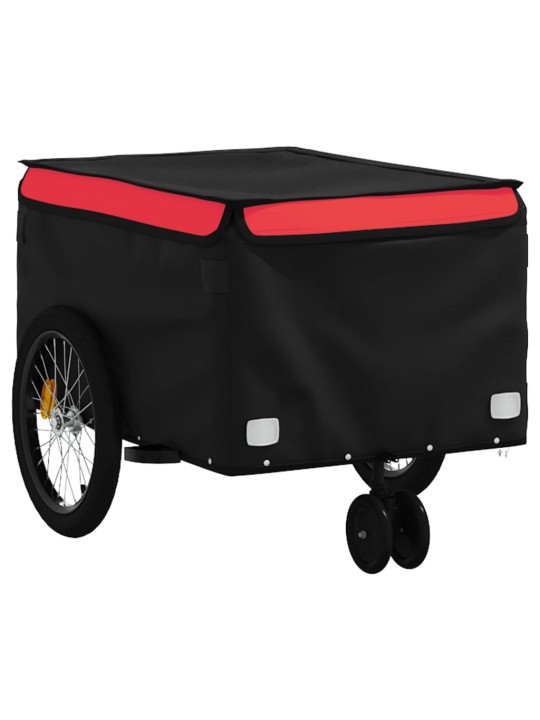 Vozík za kolo černý a červený 30 kg železo