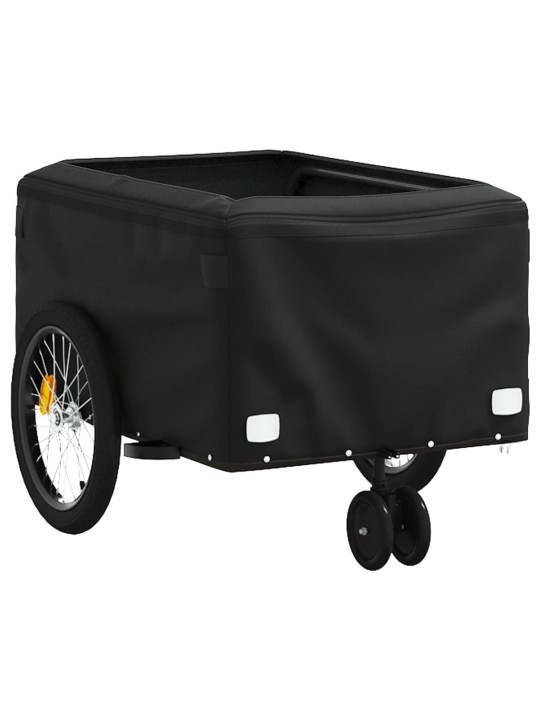 Vozík za kolo černý a šedý 30 kg železo