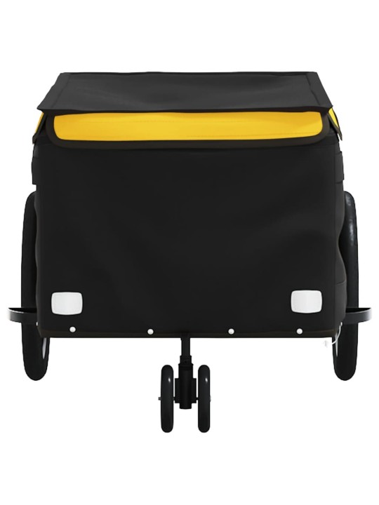 Vozík za kolo černý a žlutý 30 kg železo