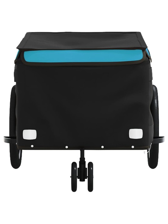Vozík za kolo černý a modrý 30 kg železo